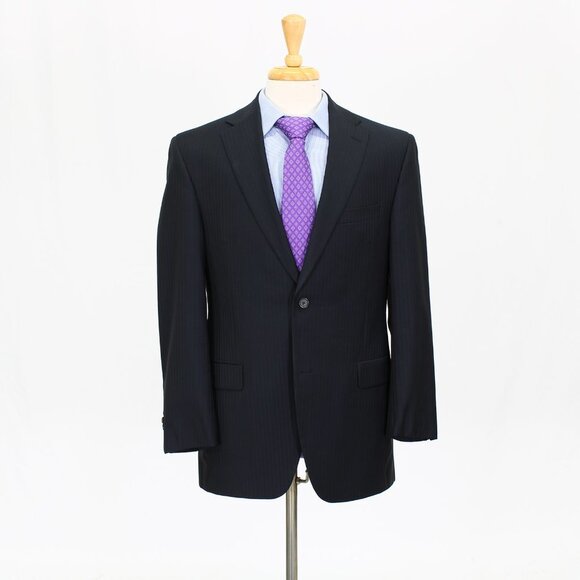 Jack Victor 40R 36x31 Brown Striped 2-Button Suit R316 - Picture 6 of 16